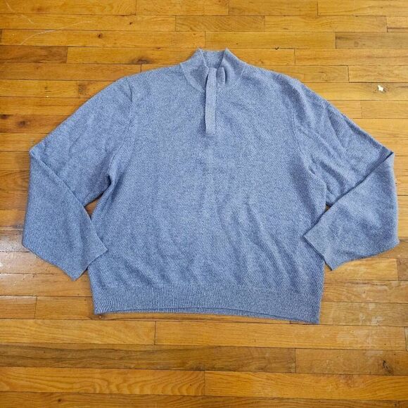 The Men's Store at Bloomingdale's Quarter Zip M Wool Cashmere  Sweater Men's XXL - Picture 1 of 6